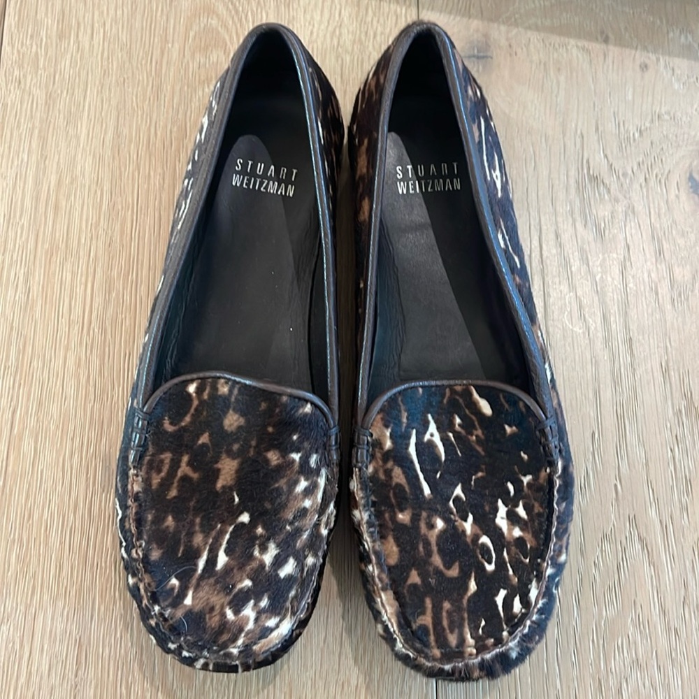 Stuart Weitzman Caracal Hair driving Moccasins